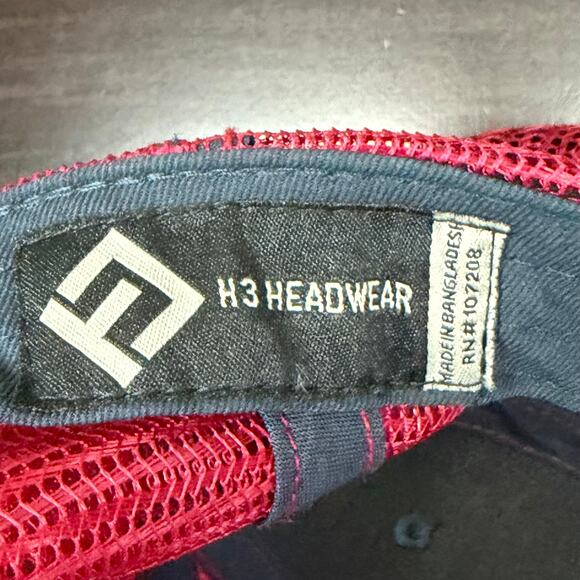 Budweiser Snapback Trucker Hat Embroidered H3 Headwear OS Blue Red Logo - Picture 4 of 6